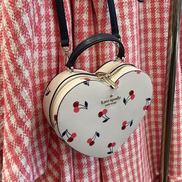 Kate Spade Love Shack Cherry Heart Crossbody Cream Multi - Picture 3 of 16